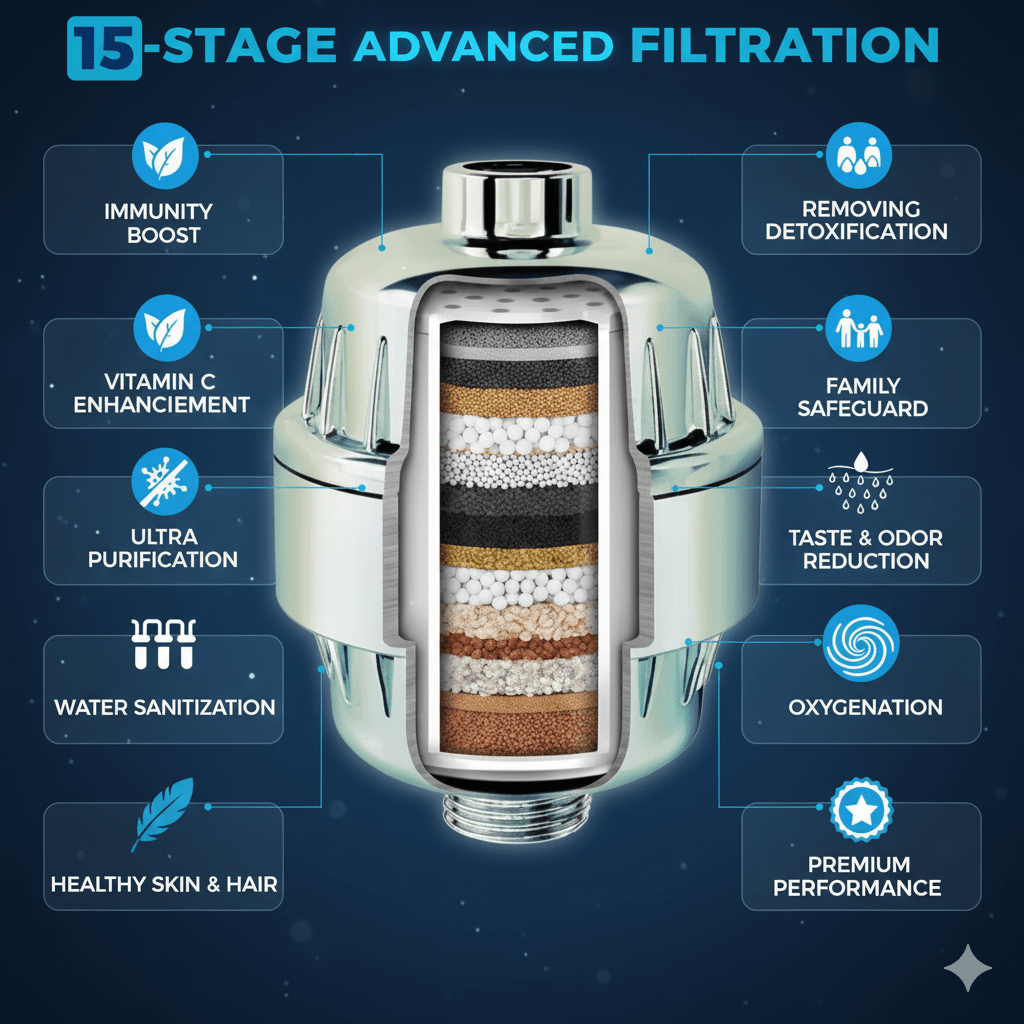 15 - Stage Advanced Shower Filter - Khsla